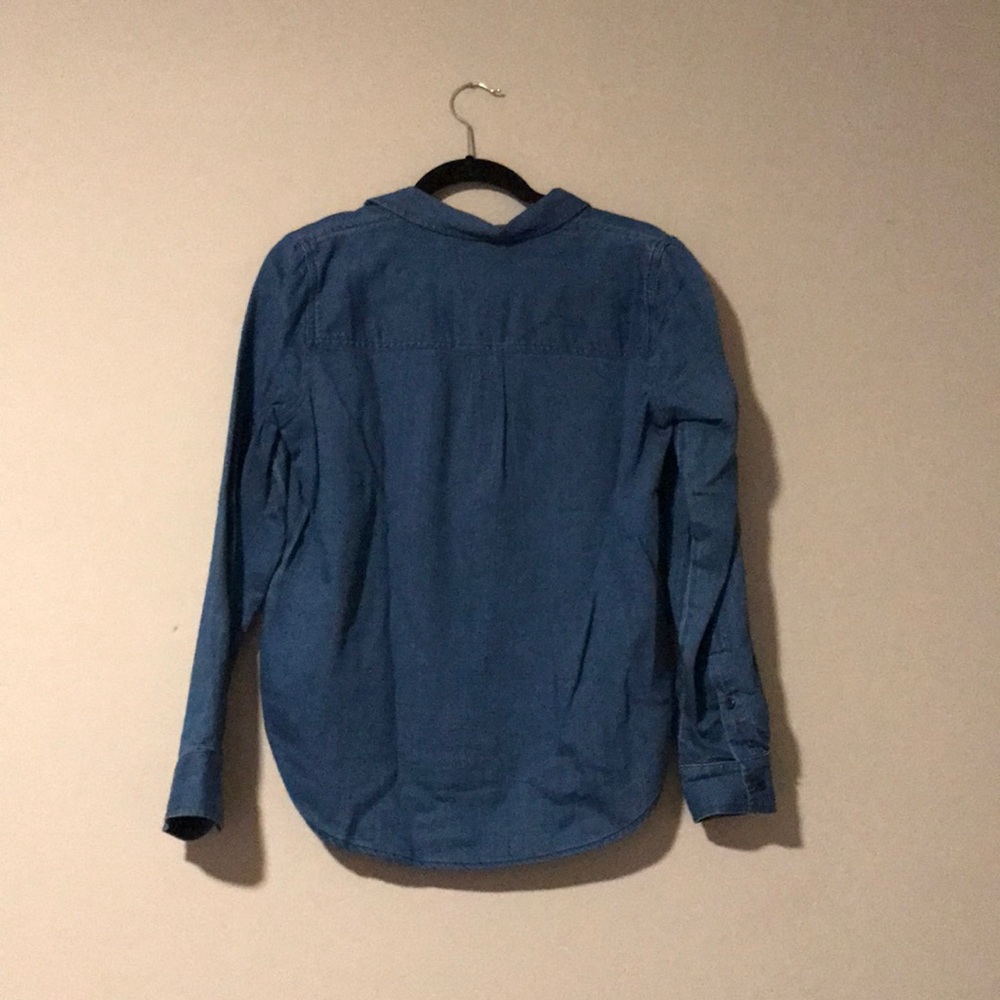 chambray zip up top - Picture 4 of 4